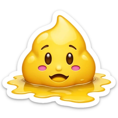 emoji face melted into a puddle  sticker