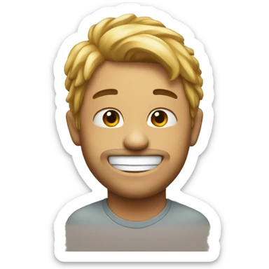 Fake smile with fake tiar sticker