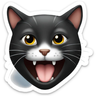 Gato negro amor sticker