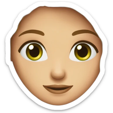 beautiful-girlbrown-hairgreen-eyessmile sticker