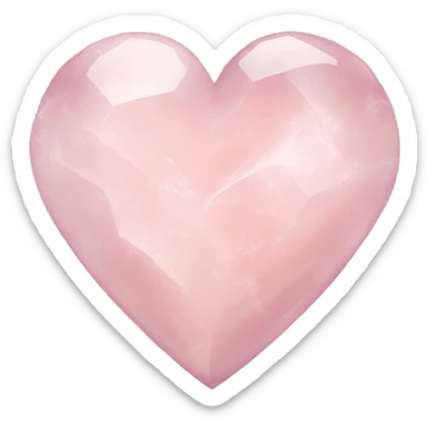 rose quartz heart  sticker