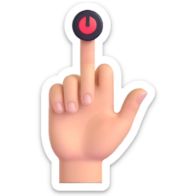 Roblox clicker button with hand cursor sticker