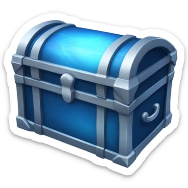 Blue and silver glowing chest  sticker