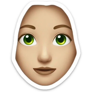 Photographer green eyes long hair sticker