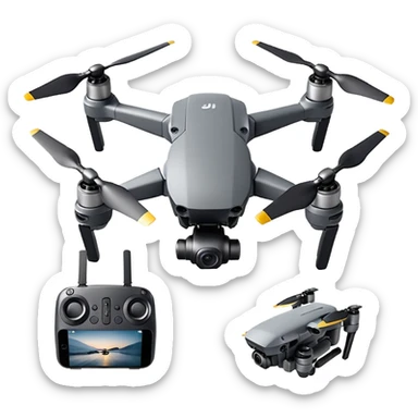 Emoji d’un drone dji mini 4 pro sticker