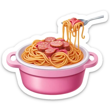  SPAM meat melted spaghetti pink gooey slop art sticker