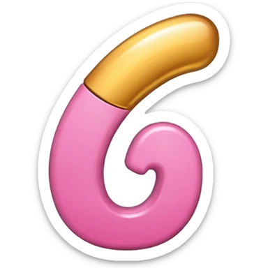 number four in pink and golden  sticker