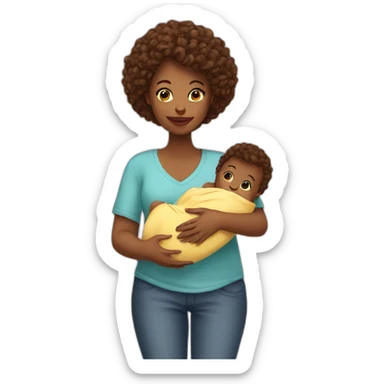 babysitter with baby sticker