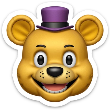 The head of Fredbear of five nights at Freddy sticker