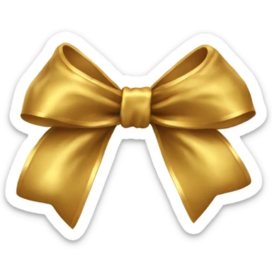 Gold bow sticker
