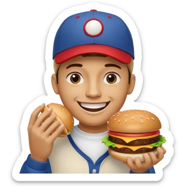 comiendo amburgesa sticker