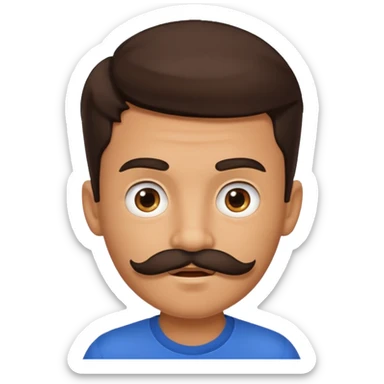 mustache Young boy,Big mustache, different faces. sticker