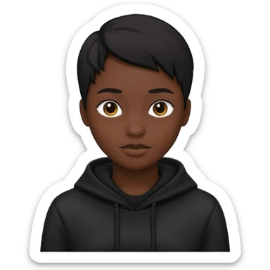 Creer moi un avatar tout noir sticker