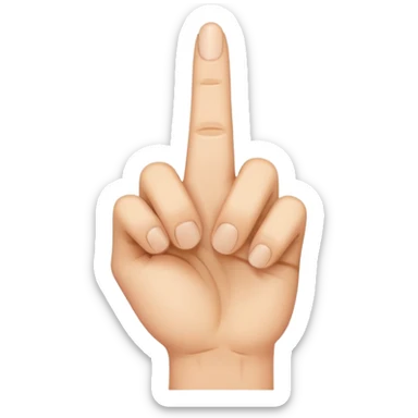 Middle finger sticker