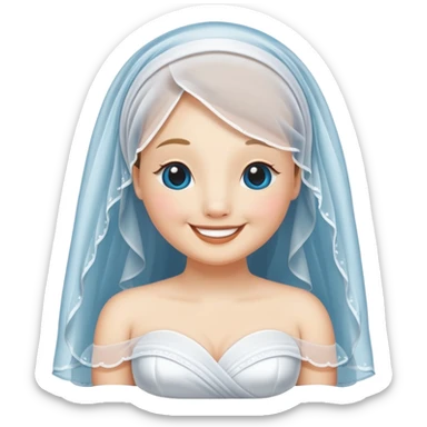 Beluga whale bridesmaid  sticker