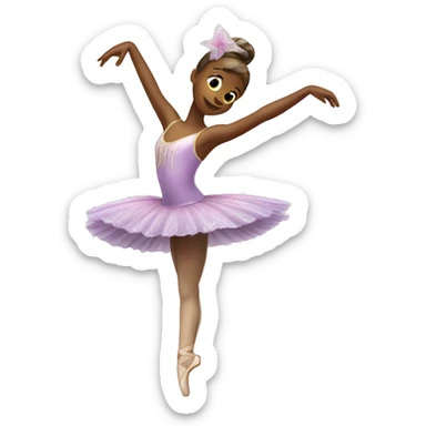 A sugar plum fairy ballerina performing pas de deux  sticker