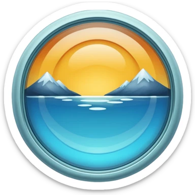 glass window circle sticker