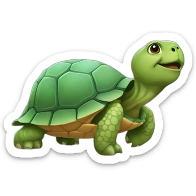 A cute little tortoise named "Ritva" asking people to calm down sticker