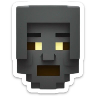 Minecraft charcoal sticker