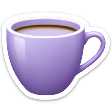 Lavender cup of coffee sticker