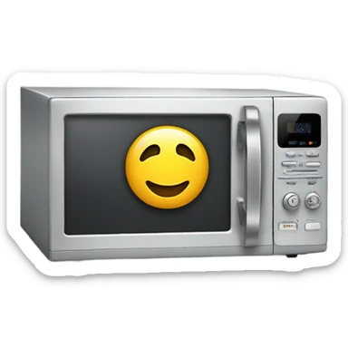 A microwave with a smiley face mocking you sticker