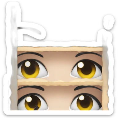 cute eyes fridge sticker