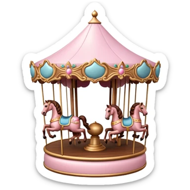 Light pink carousel  sticker