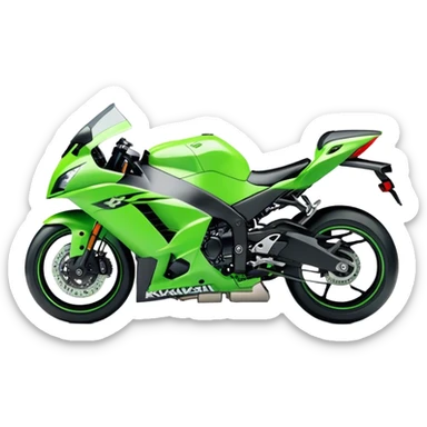 Kawasaki Ninja (Sportbike) - Kawasaki Ninja ZX-10R (Model Year: 2022) (Iconic colour: Green) sticker