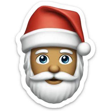 Santa wearing a captains hat sticker