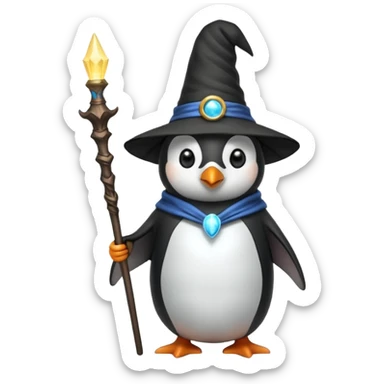 Penguin Wizard sticker