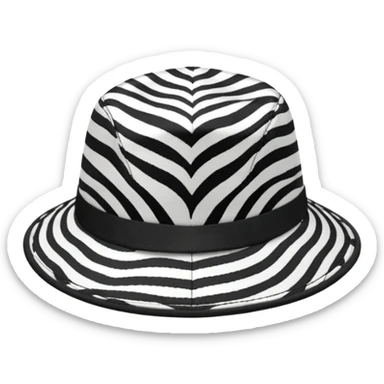zebra print hat sticker
