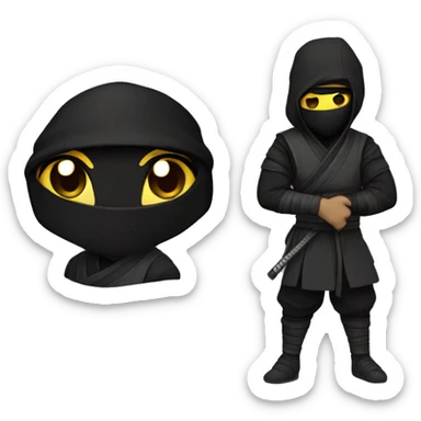 ninja combined with pin love  sticker