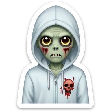 A zombie boy with Freeforms with a hoodie on sticker