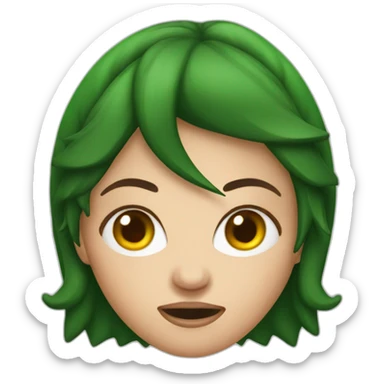 Brunette Female angry Christmas elf sticker