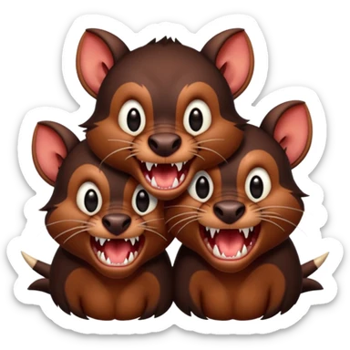two headed tasmanian sticker