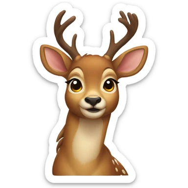 a young anthropomorphic deer sticker
