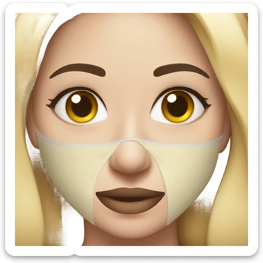 Chica con mascarilla facial sticker