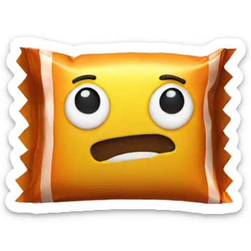 Candy in paper sticker