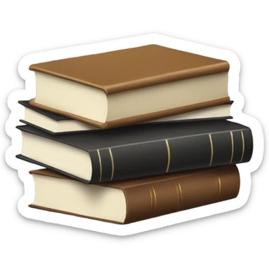 neutral stack of books sticker