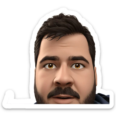 realistic portrait of a man sticker