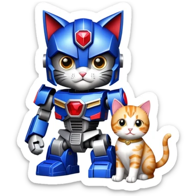 Optimus prime with cat sticker
