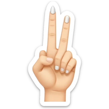 A hand throwing down the middle finger, index, and the little finger  sticker