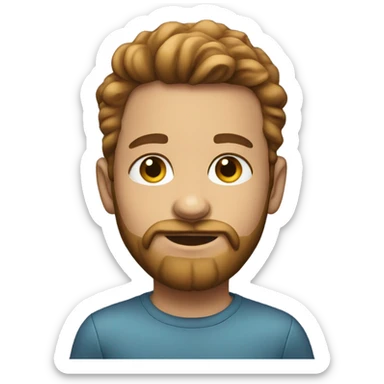 a portrait of a bearded boy sticker