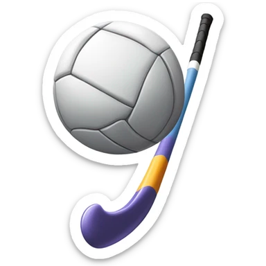 field hockey stick and ball sticker