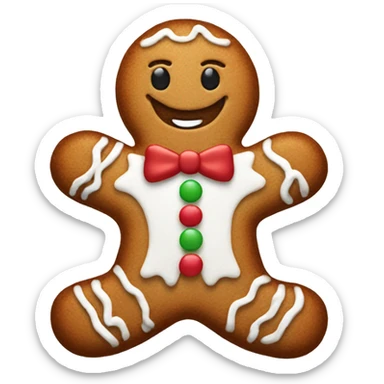 A gingerbread man sticker