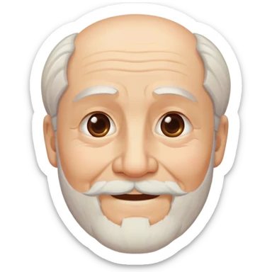 elderlyman with white gotee sticker