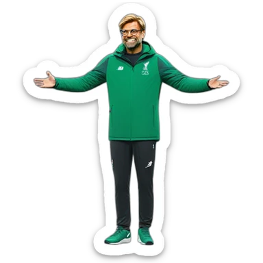 Jurgen Klopp shoulder shrug don't know sticker