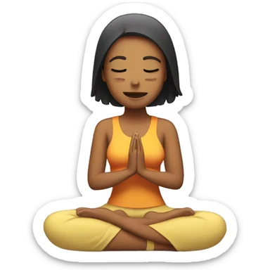 chica meditando  sticker