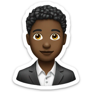 Young Technology Information Professional black person sticker