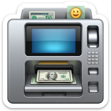 make a cash mashine 4k realistic sticker